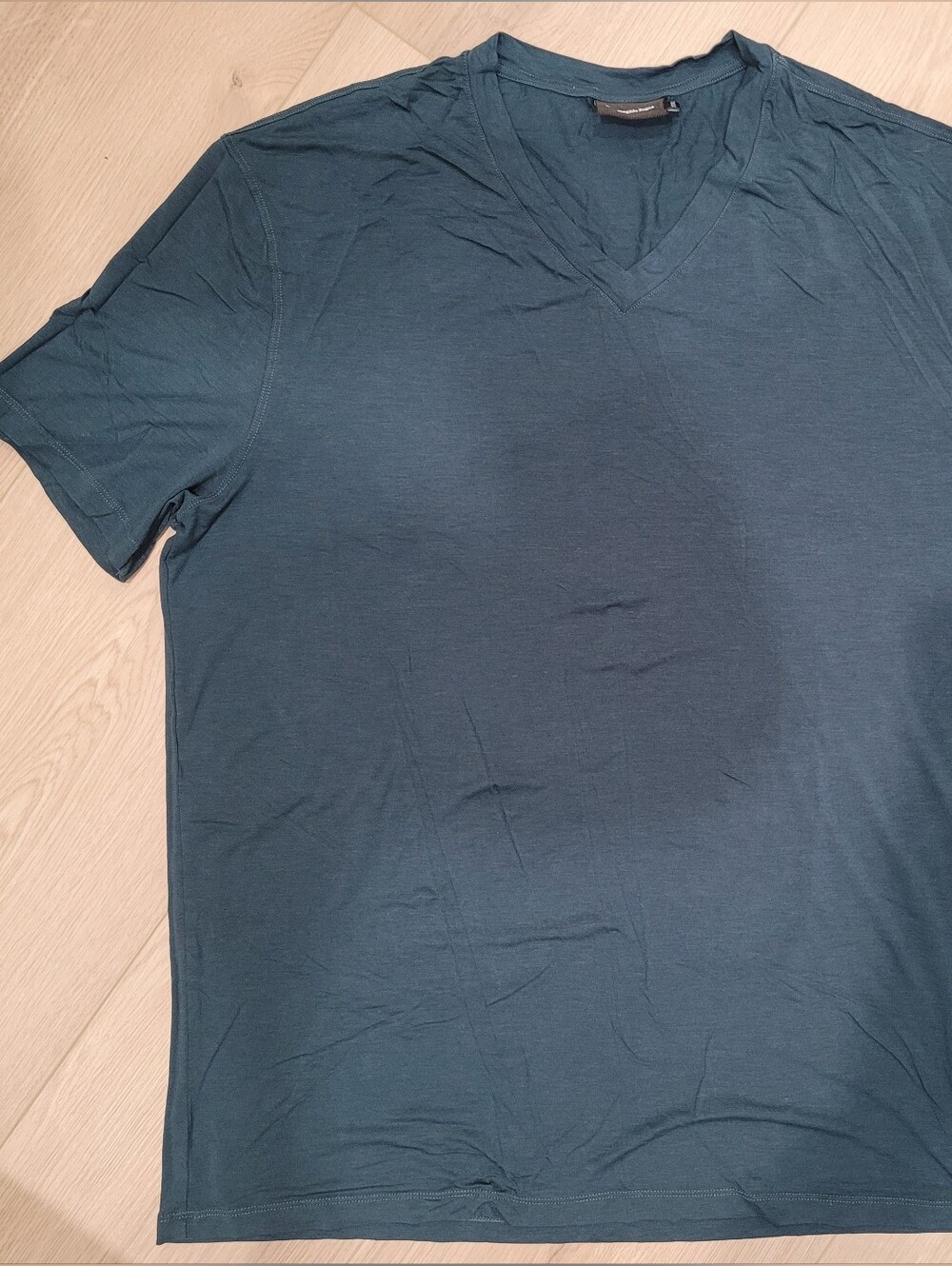 Ermenegildo Zegna Short-Sleeve Crew Neck T-Shirt in Teal Blue